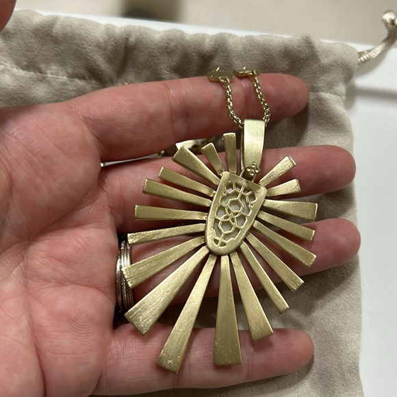 Kendra Scott Gold Sunburst Pendant - Picture 5 of 5